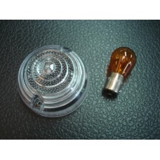 Vidro de pisca da frente branco plástico mkV c/ lâmpada